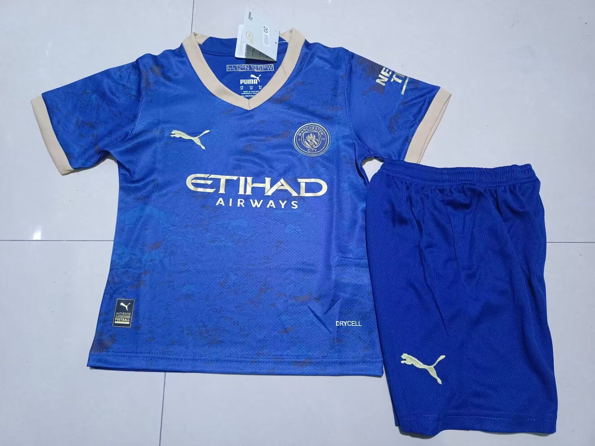 Kids-Manchester City 23/24 Special Blue Soccer Jersey